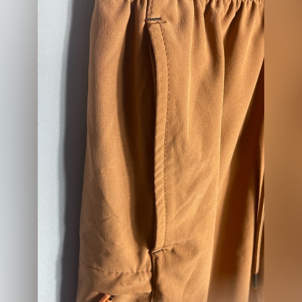 INPRO Men’s Quick Dry Cargo Shorts Brown Drawstring Athletic Size S - Picture 2 of 9